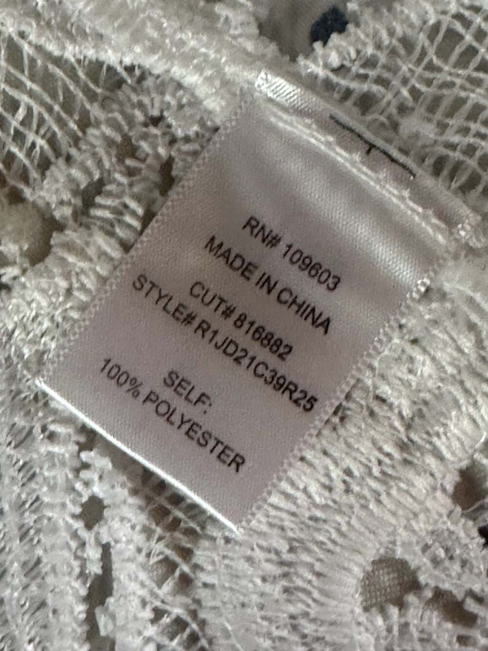 Rabbit Rabbit Rabbit Designs White Geometric Lace Cardigan - Picture 7 of 9